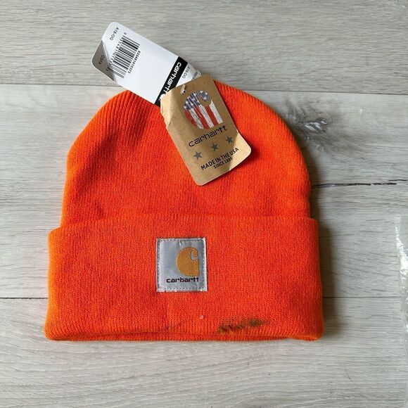 Carhartt Acrylic Watch Hat‎ Bright Orange Nwt in packaging - Picture 6 of 6